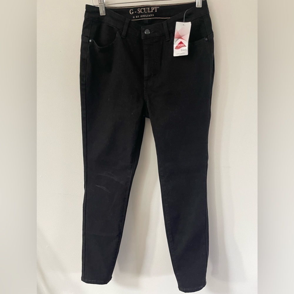NWT G-Sculpt G by Giuliana Womens Black SZ 10/30 Inseam 29 Black Cotton Jeans